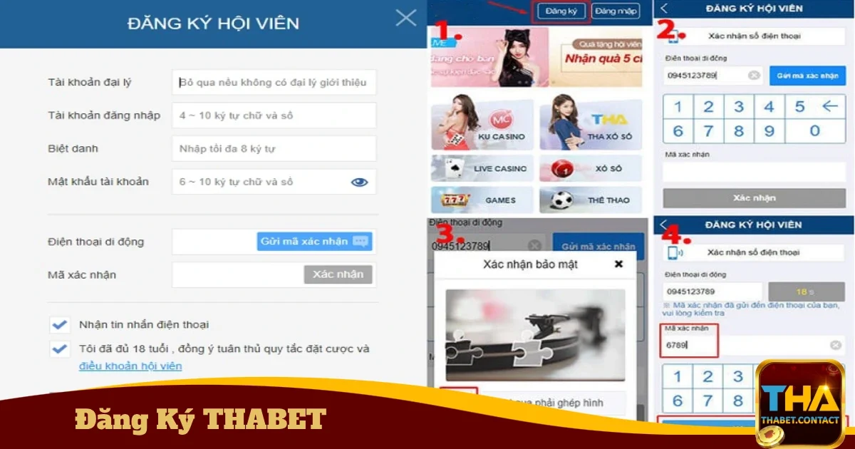 Một số lưu ý khi đăng ký THABET