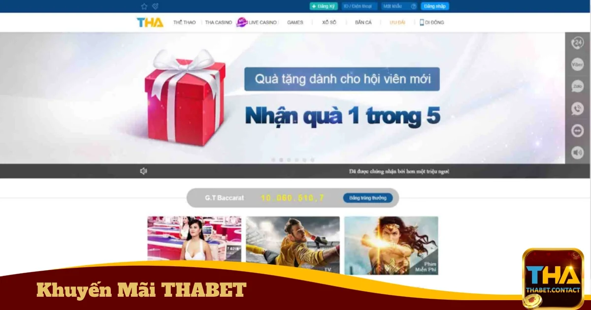 Các chương trình khuyến mãi nổi bật tại THABET