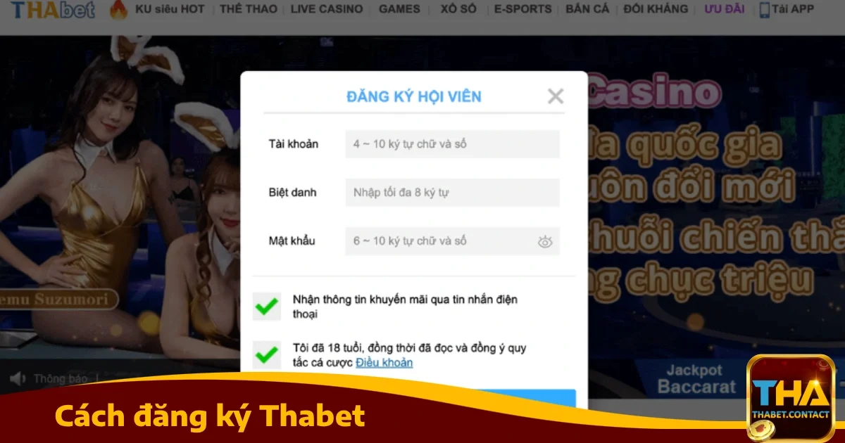 Thabet - Link vào THABET Casino Tha Bet Mới Nhất 2026 32 Cách đăng ký tài khoản tại Thabet