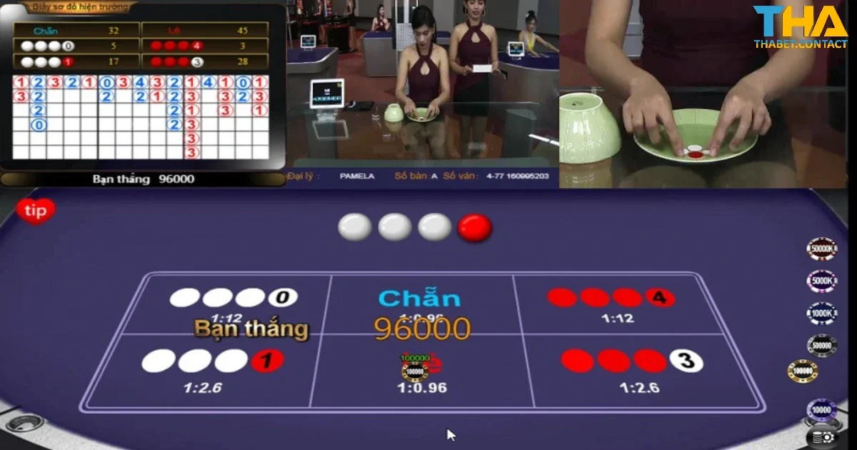 Tỷ lệ cược Xóc đĩa THABET giữa các hình thức vào kèo